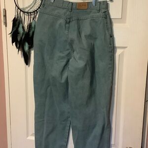 L.L. Bean Vintage High rise Women's Green Blue jeans size 12